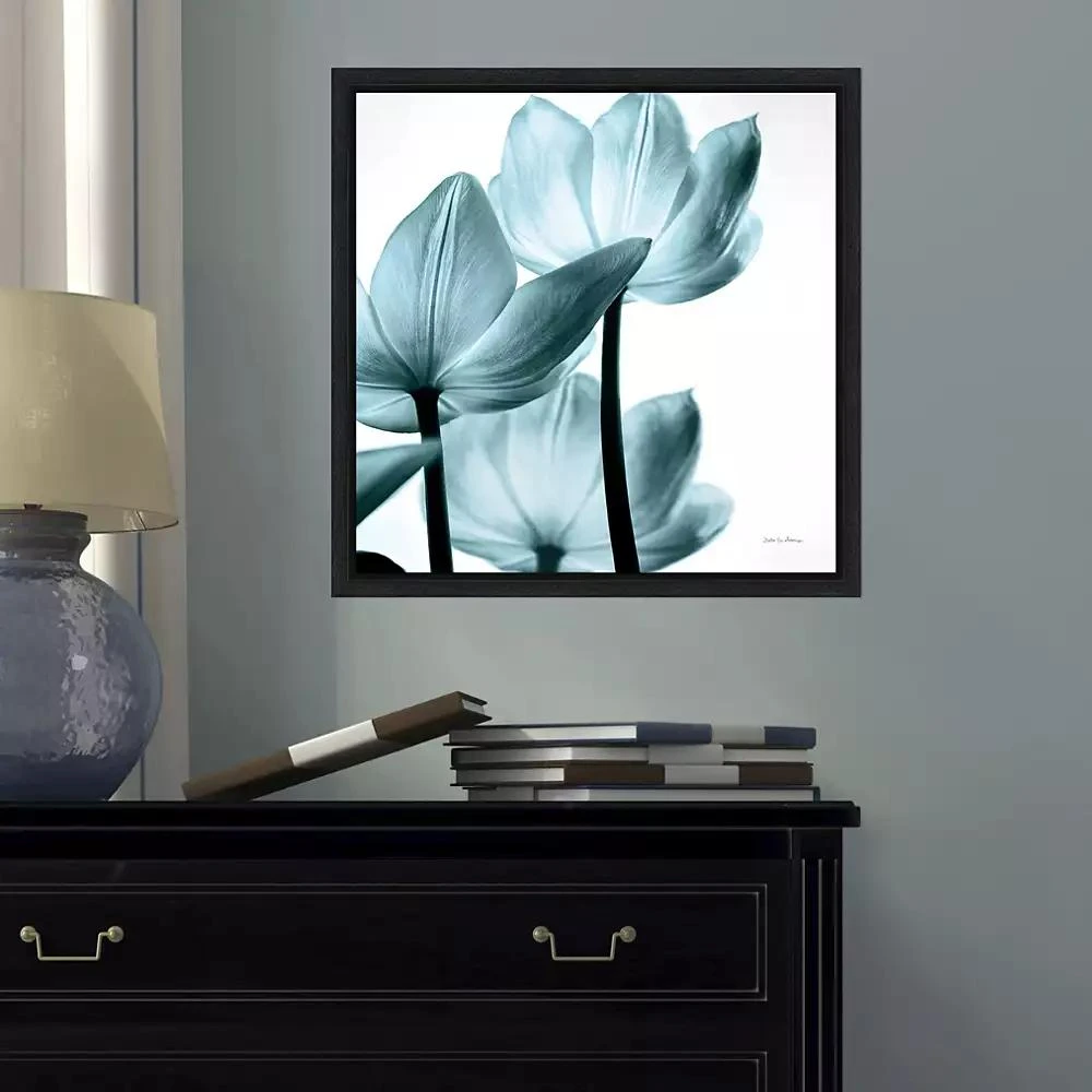 Amanti Art Translucent Tulips III Aqua by Debra Van Swearingen Canvas Framed Art 5