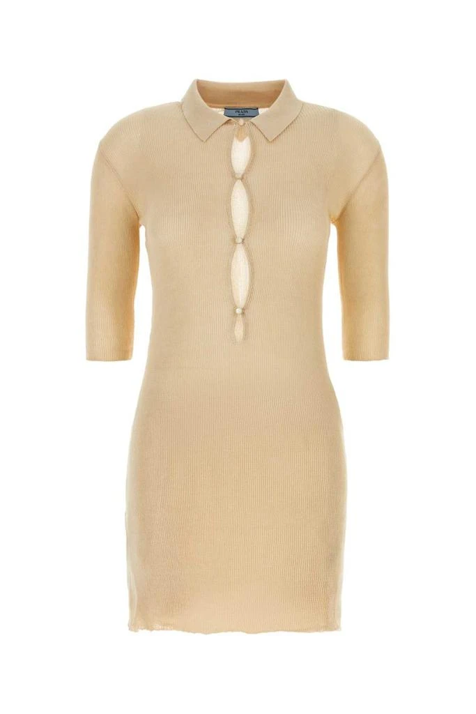 Prada Prada Short-Sleeved Knitted Mini Dress 1