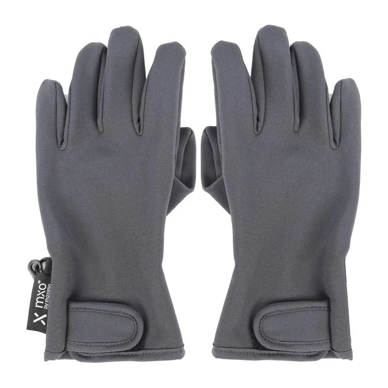 Maximo Softshell finger gloves velcro closure in anthrazit 1