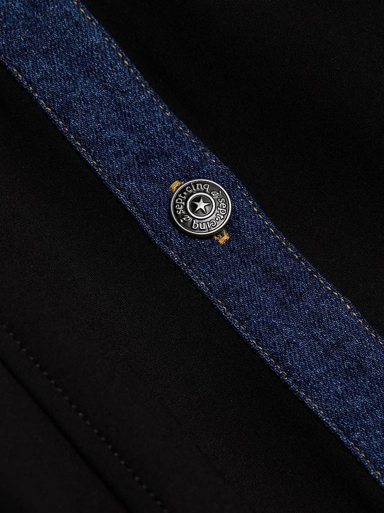 Cinq à Sept Aliza Denim-Trimmed Minidress 7