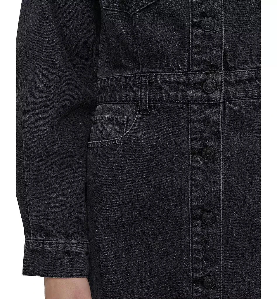 DKNY Women's Button-Down Long-Sleeve Denim Dress 5