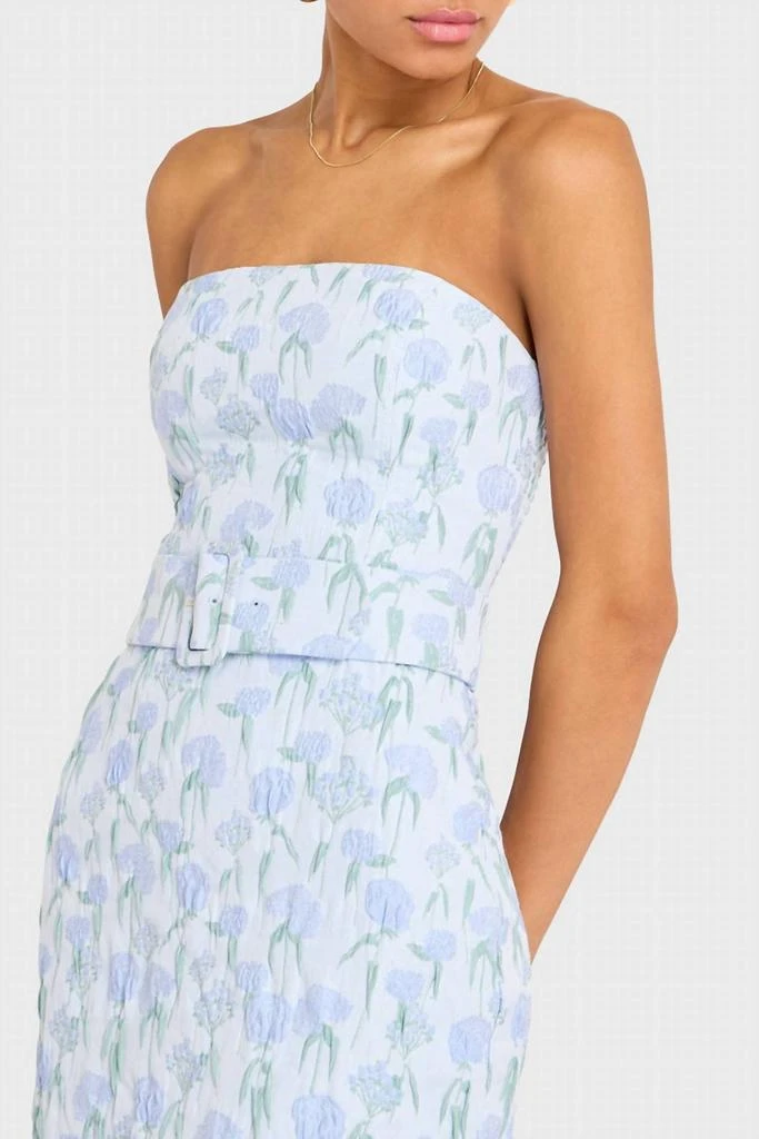 knee length dresses for ladies Strapless Mini Fae Dress in English Blue Toile | L main image 1