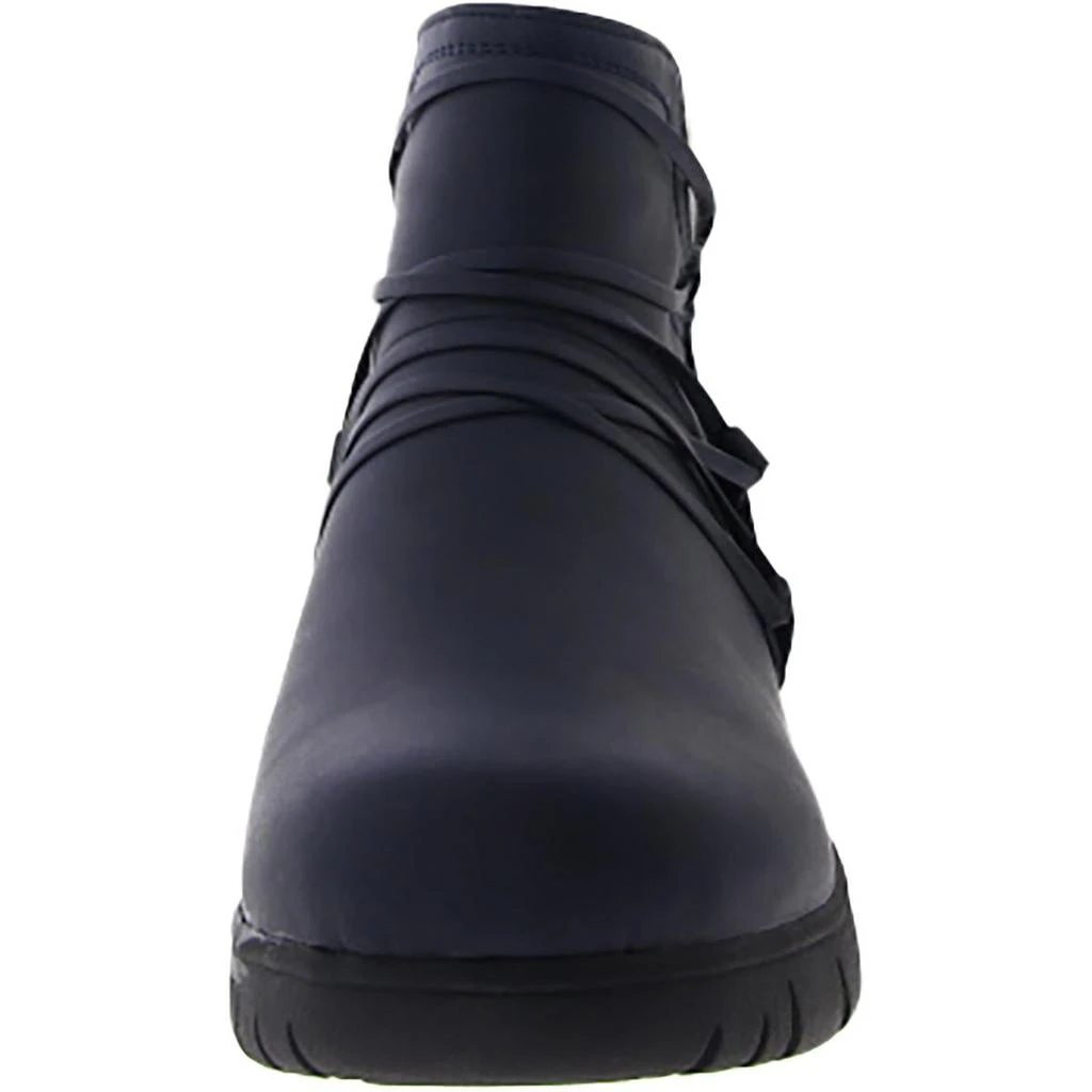 Easy Street Stefani Womens Faux Leather Block Heel Booties 2