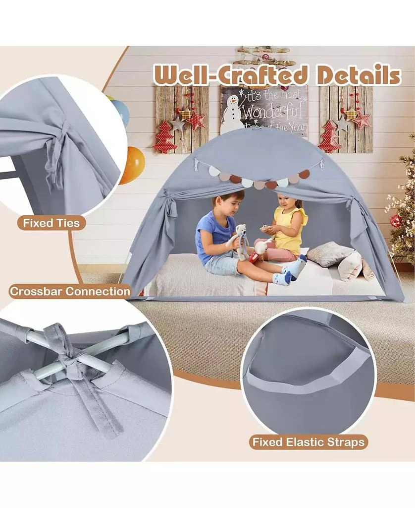 Mecale Indoor Bed Canopy Tent for Kids with 2 Windows 7
