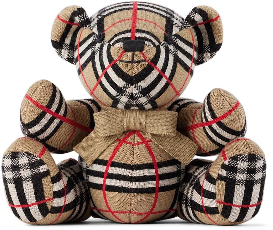 Burberry Baby Beige Check Bear Plush Toy 1