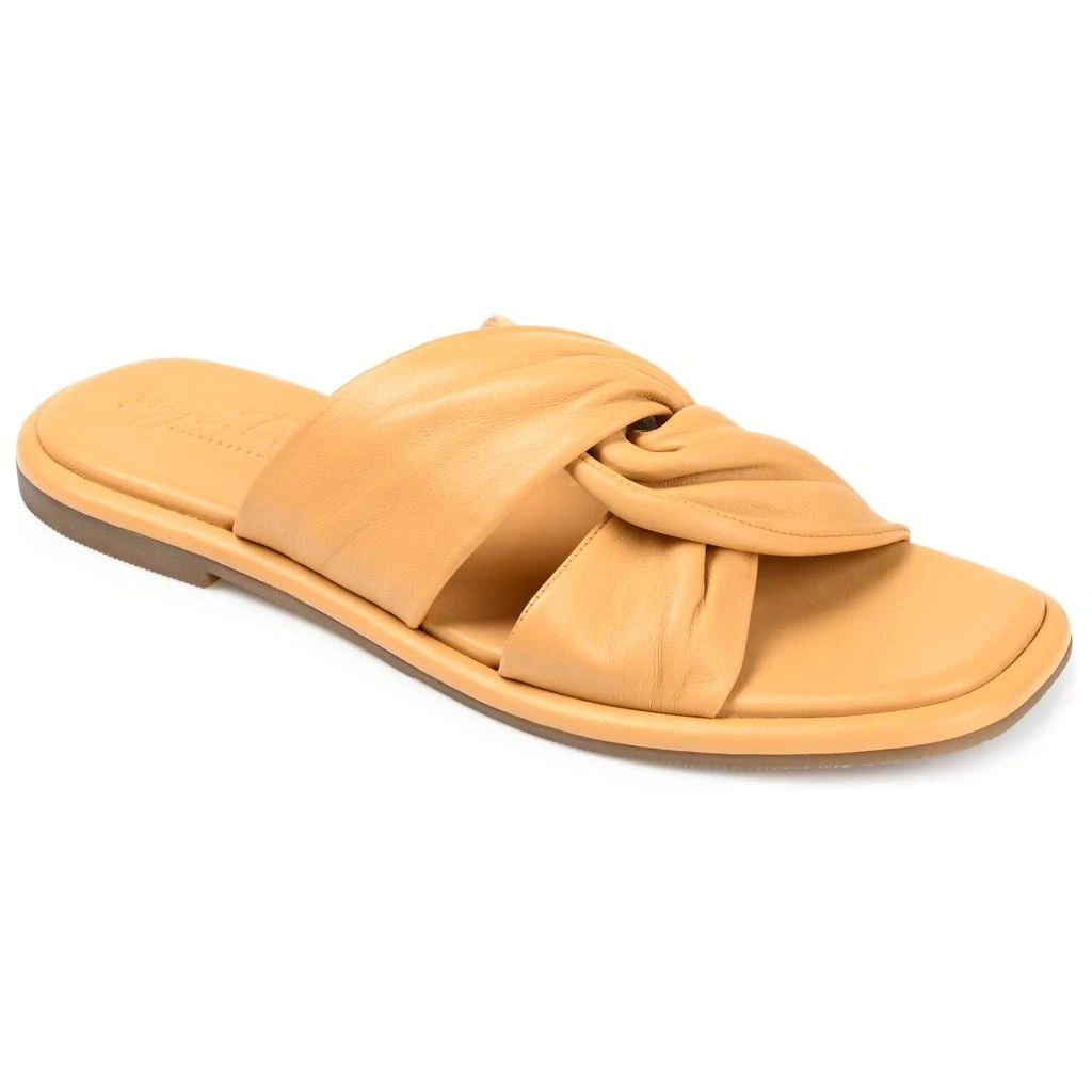 JOURNEE Journee Signature Womens Genuine Leather Kanndice Slip On Slide Sandals 9
