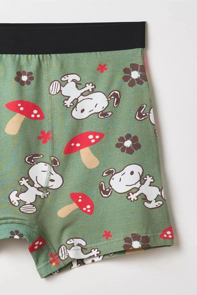 Urban Outfitters Peanuts Snoopy Mushroom Pattern Boxer Brief 2