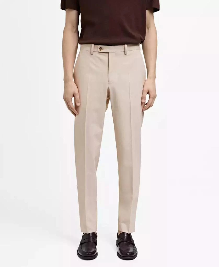 Mango Men's Stretch Fabric Slim-Fit Suit Pants 1
