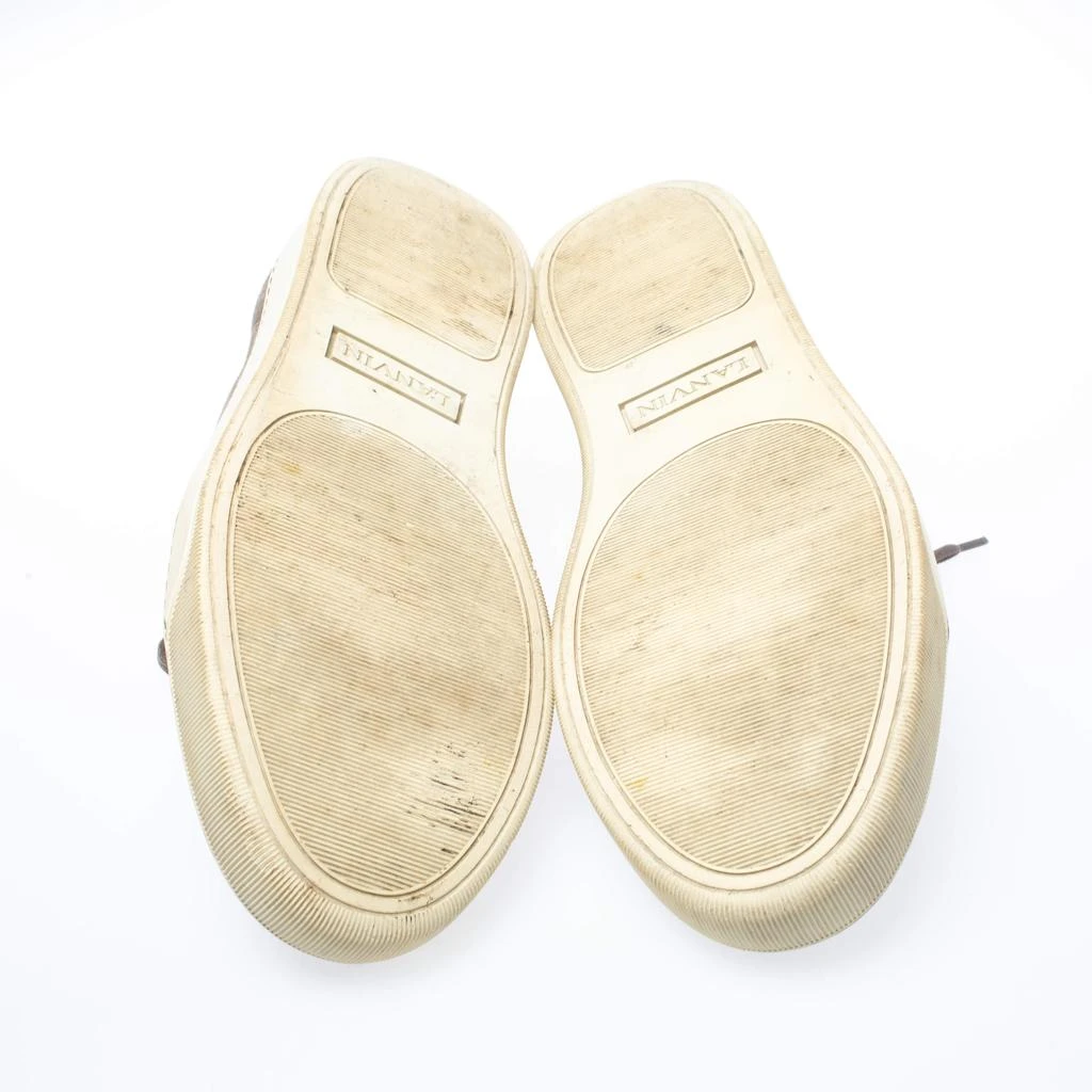 Lanvin Lanvin Brown/Green Patent And Suede Leather Low Top Sneakers Size 43 6