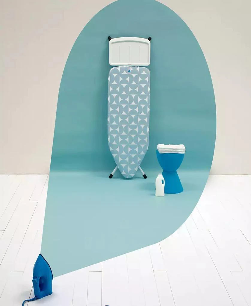 Brabantia Ironing Board C, 49 x 18", 124 x 45 Centimeter with Solid Steam Unit Holder, 1" 25 Millimeter and White Frame 2