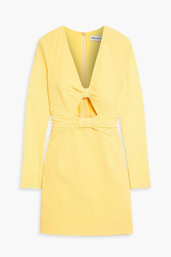 REBECCA VALLANCE Blaire cotton guipure lace midi dress