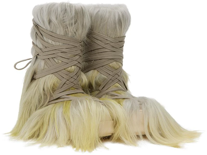 Rick Owens Moncler + Rick Owens Green & Gray Big Rocks Boots 4
