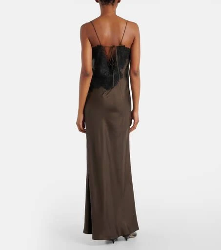 Róhe Lace-trimmed silk slip dress 3