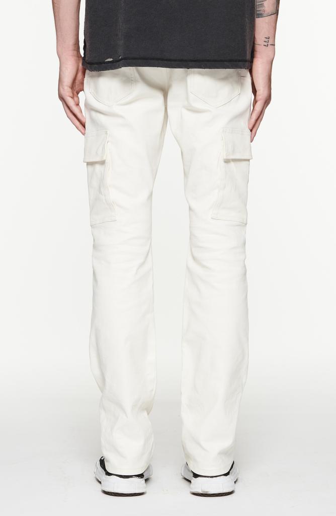 Purple Brand Patent Film Cargo Flare Pants