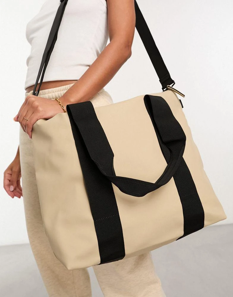 RAINS Rains 14160 unisex waterproof tote bag mini in sand 4