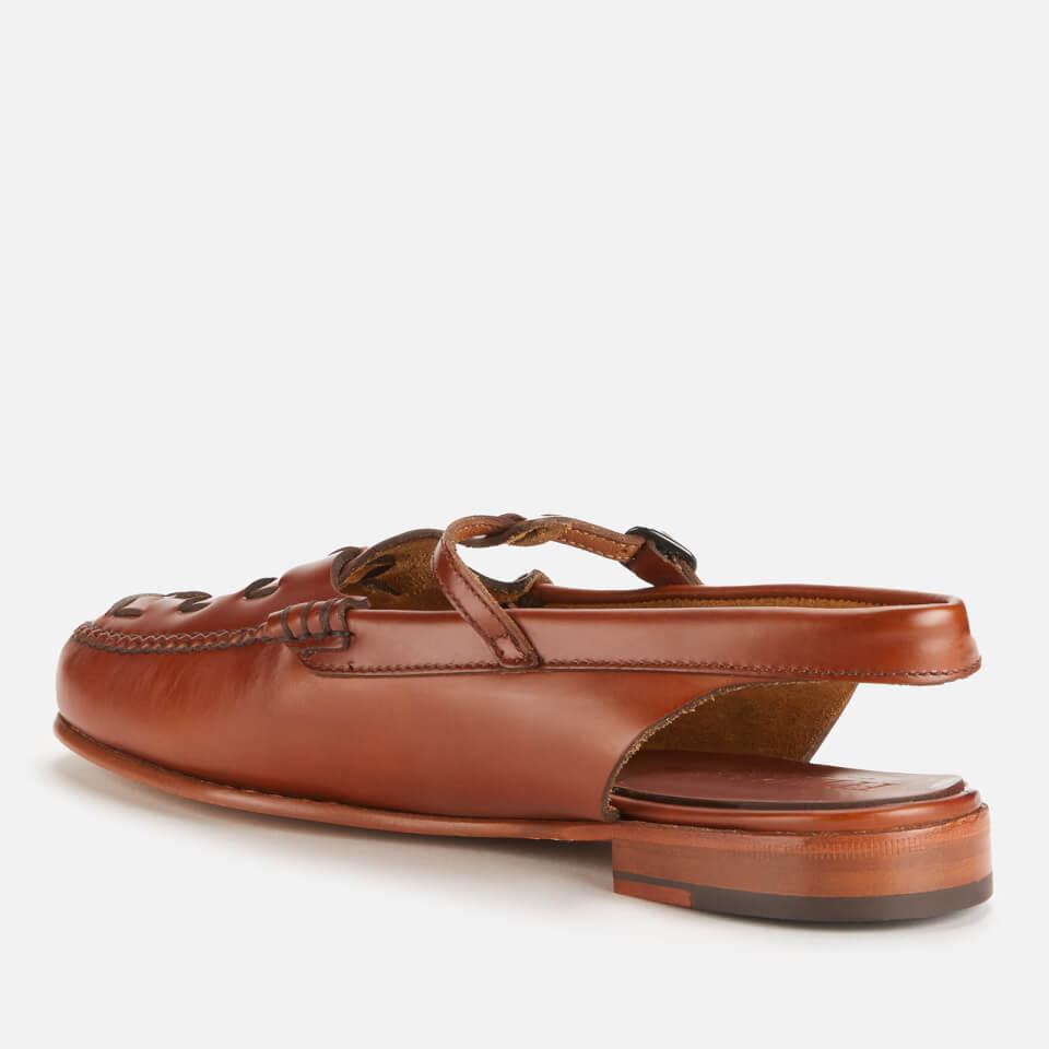 hereu HEREU WOMEN
S ROQUETA LEATHER SLINGBACK FLATS