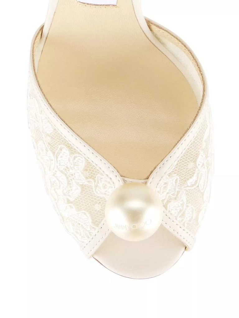 Jimmy Choo Sacora 85MM Floral Lace Sandals 4