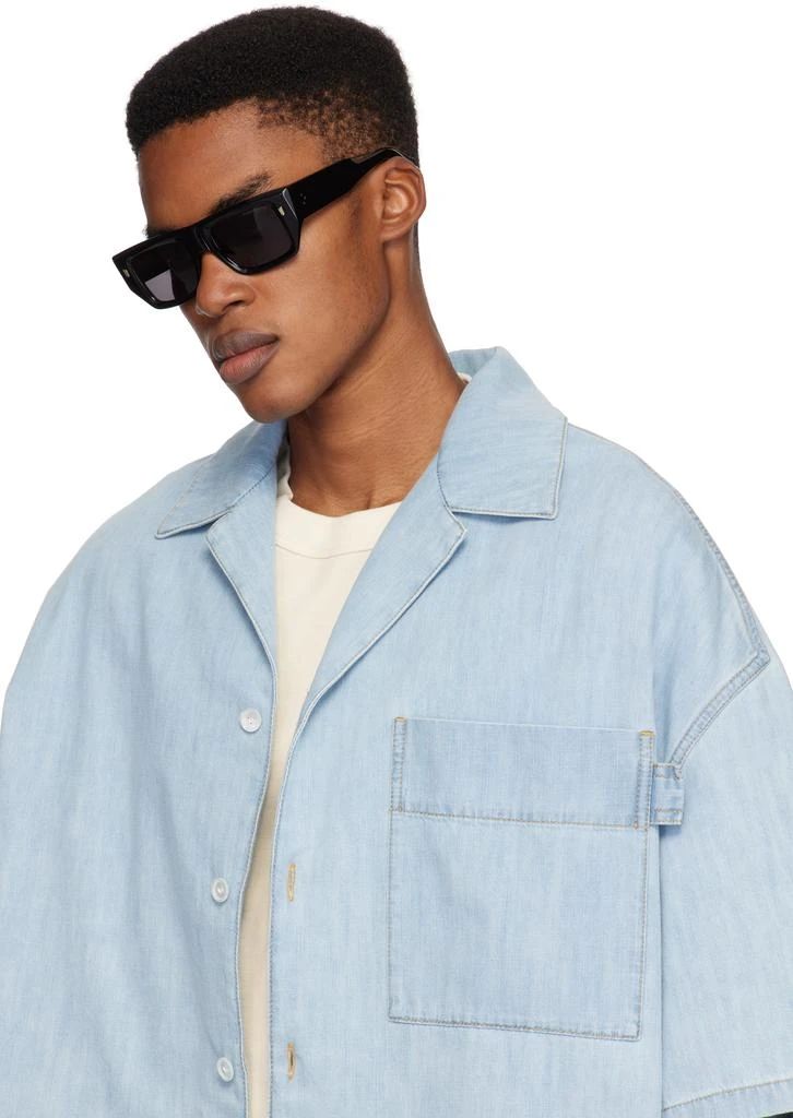 Cutler and Gross Black 1413 Rectangle Sunglasses 4