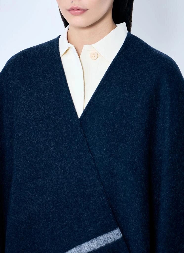 Max Mara Jacquard Wool Poncho 5
