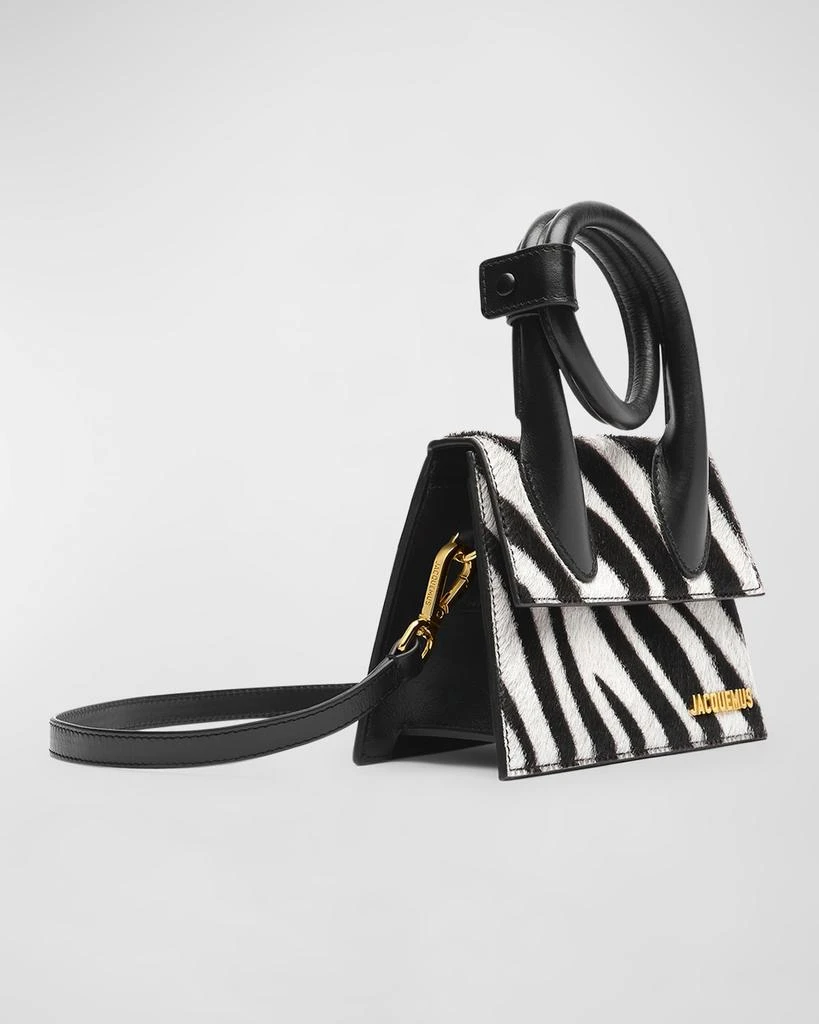 Jacquemus Le Chiquito Noeud Zebra Printed Leather Top-Handle Bag 5