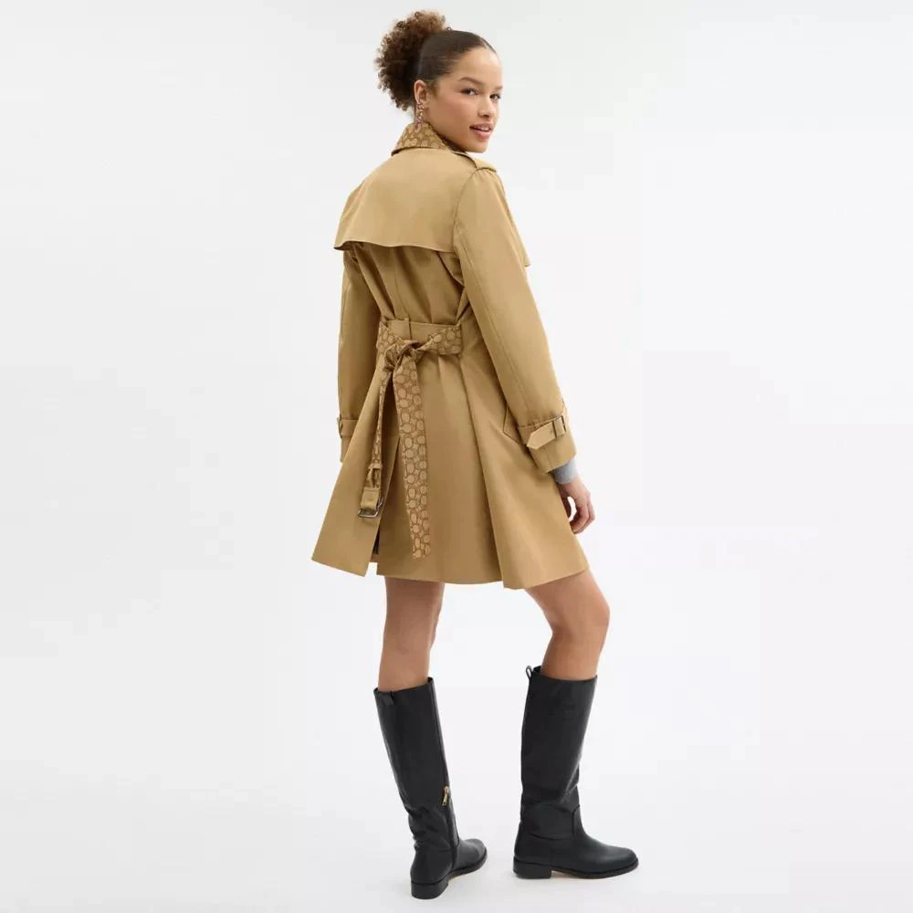 Coach Mid Trench Coat With Signature Collar 3