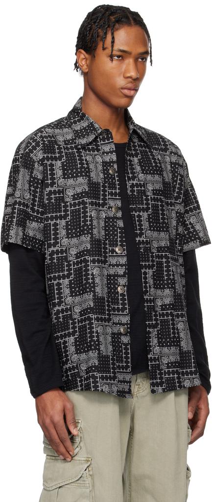 Greg Lauren Black Short Sleeve Shirt