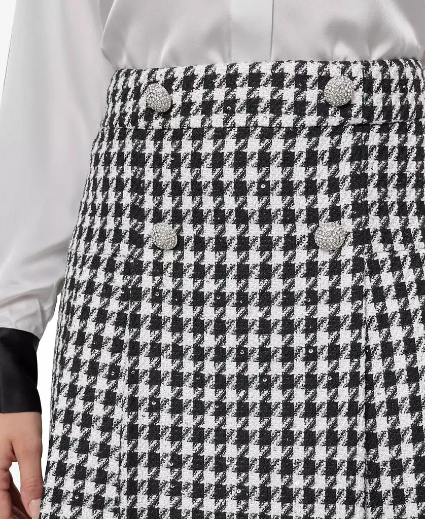 Karl Lagerfeld Paris Women's Houndstooth Miniskirt 4
