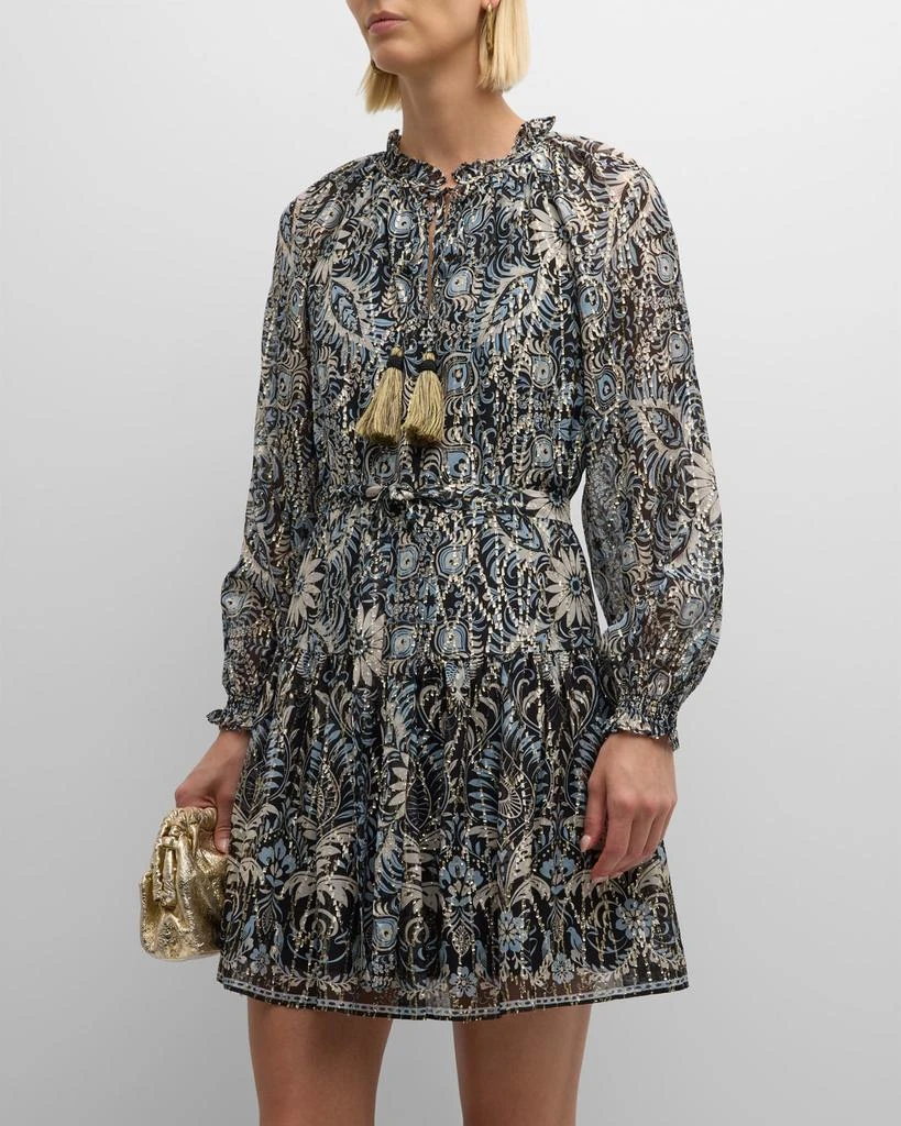 Kaye Floral-Print Metallic Fleck Dress  On Sale Now with Up to 67% Off |  Discover Exclusive Deals & Savings at BeyondStyle  Authentic Kobi Halperin  dresses|women's clothing|women|Women with Limited-Time Discounts, Free