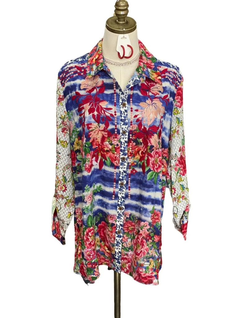 JOHN MARK Gina Tunic In Multi Floral 2