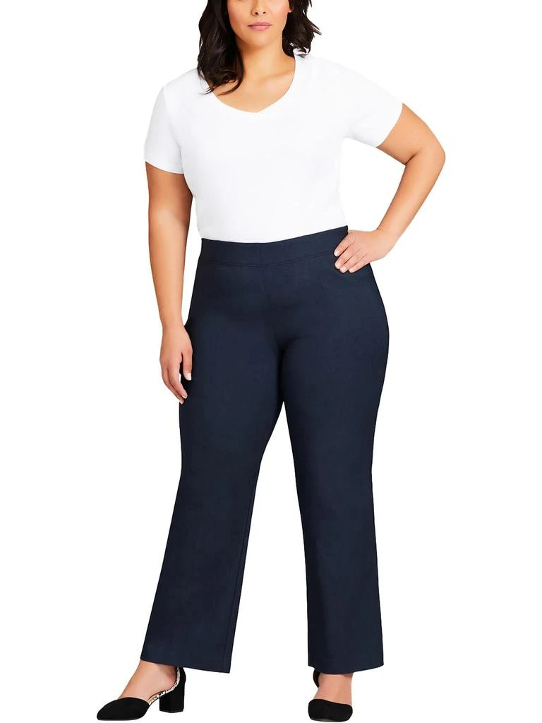 Avenue Plus Womens Knit Stretch Bootcut Pants 1