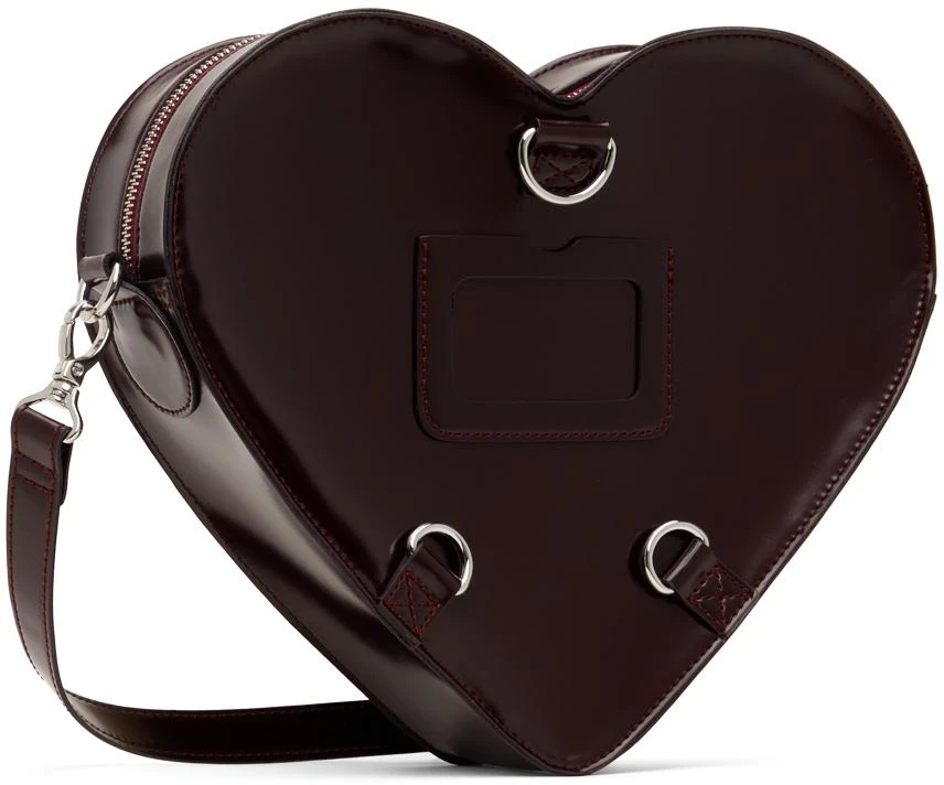 Dr. Martens Burgundy Heart Shaped Backpack 3
