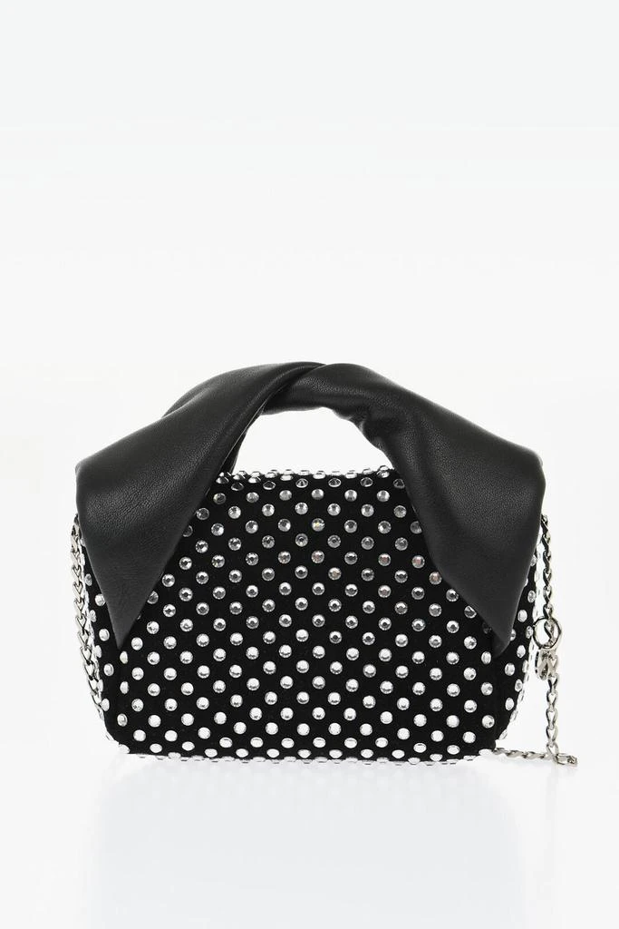 JW Anderson J.W.Anderson Leather NANO TWISTER Mini Bag Embellished with Rhinestones 2