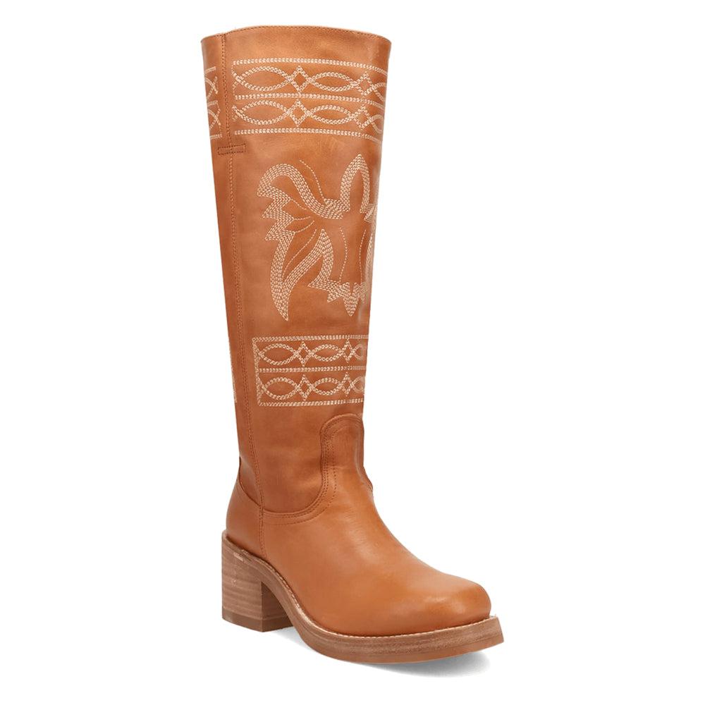 Dingo Avalon Embroidered Round Toe Pull On Cowboy Boots
