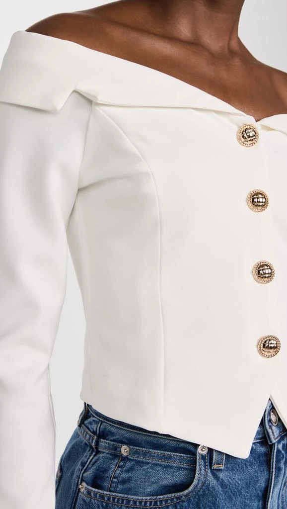 Endless Rose Stretched Off Shoulder Blazer Top 5