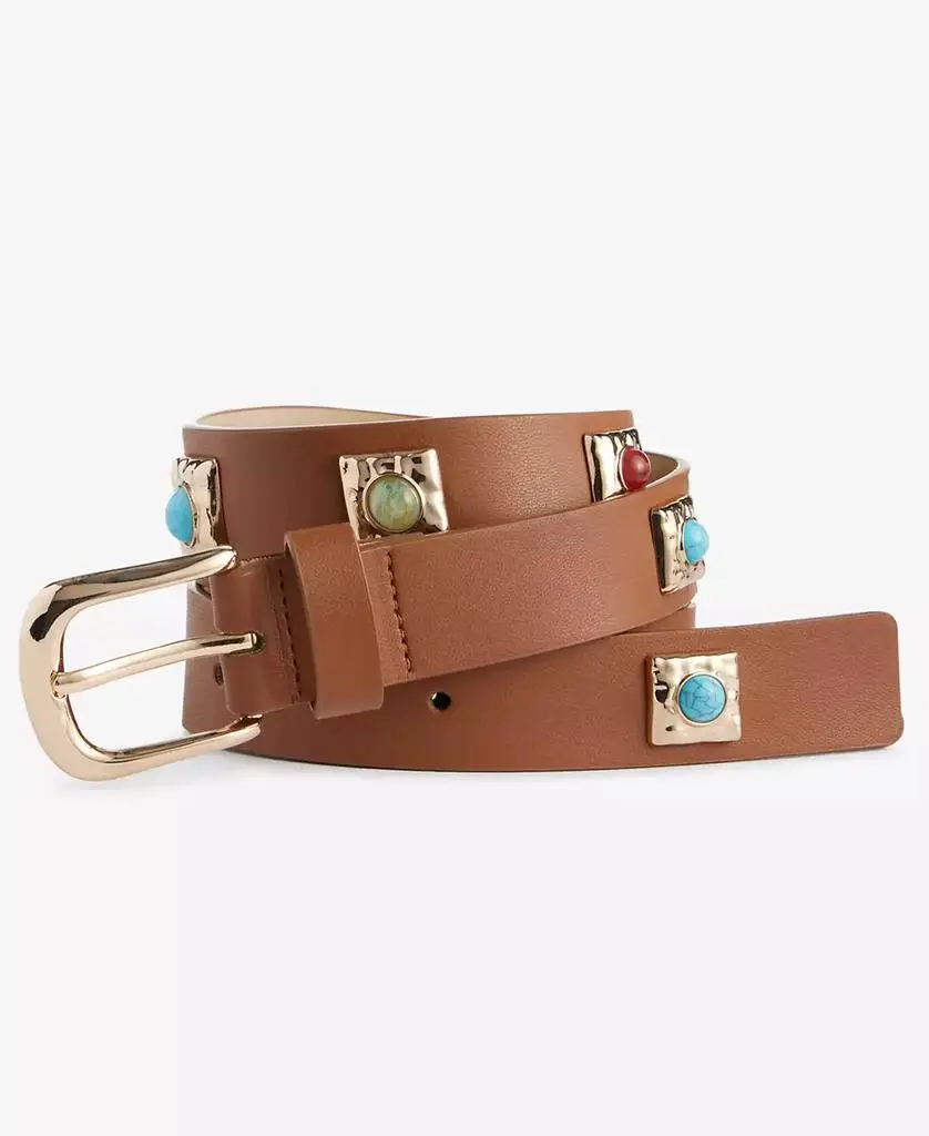 INC International Stone Studded Pant Belt, Macy's Exclusive