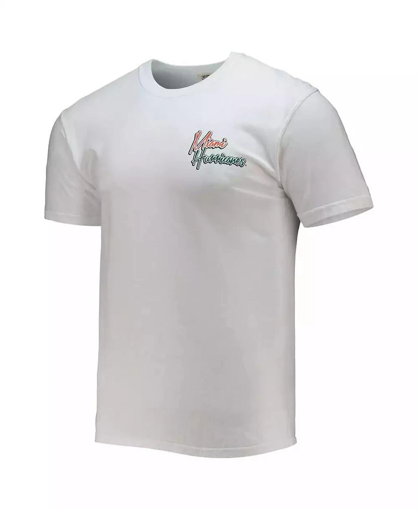 Image One Men's White Miami Hurricanes Mascot Bandana T-Shirt 3