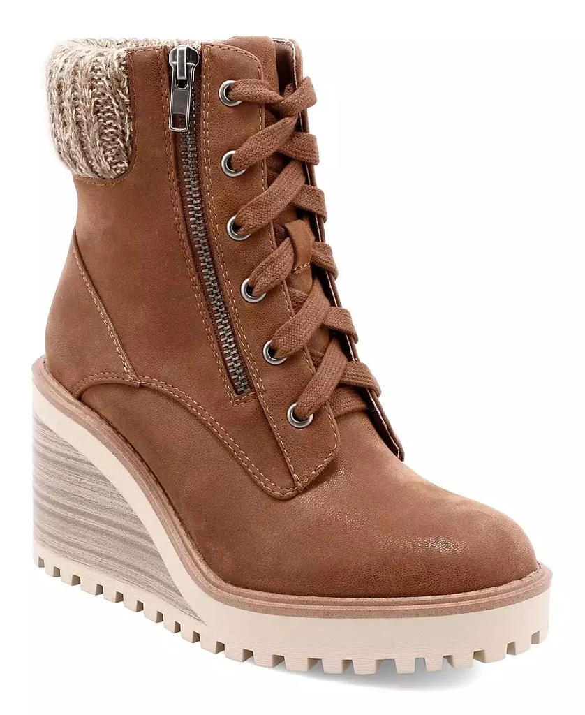 MIA Women's Chaz Lug Sole Wedge Booties 1