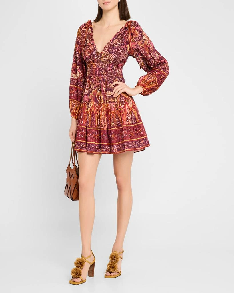 Ulla Johnson Anika V-Neck Long-Sleeve Mini Dress 4