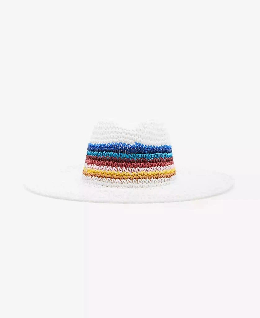 Steve Madden Striped Straw Panama Hat 1