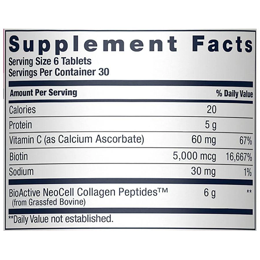 NeoCell Super Collagen + Vitamin C & Biotin 6