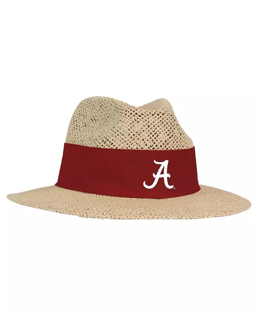 Ahead Men's Tan/Crimson Alabama Crimson Tide Wellington Gambler Straw Hat 1