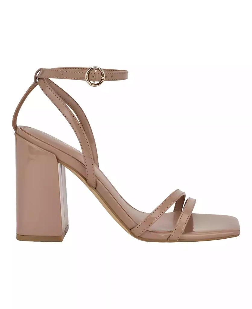 Calvin Klein Women's Sassa Block Heel Square Toe Dress Sandals 2