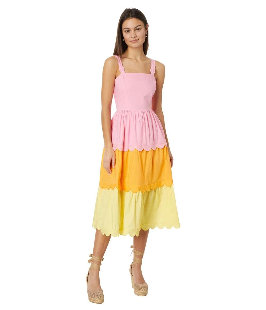 English Factory Colorblock Scallop Dress 1