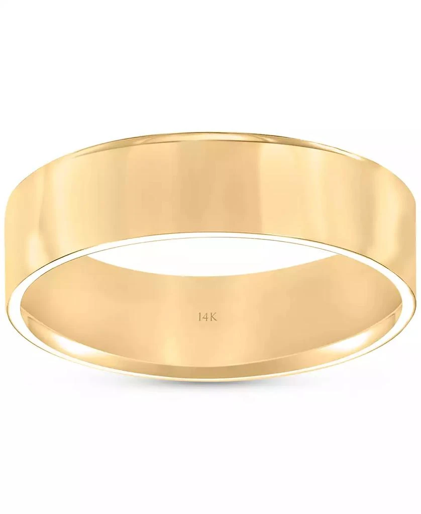 Macy's Men's Flat Profile Comfort Fit Wedding Band in 14k Gold 3