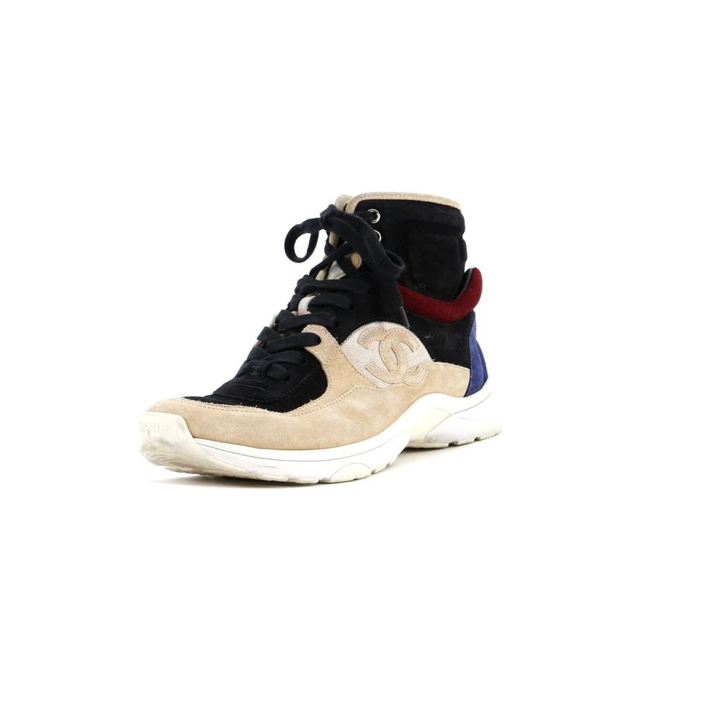Chanel Women's CC High-Top Sneakers Suede and Leather 1