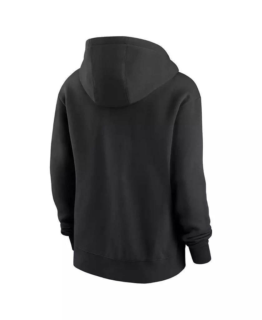 NIKE Women's Black Carolina Panthers Wordmark Club Fleece Pullover Hoodie 2