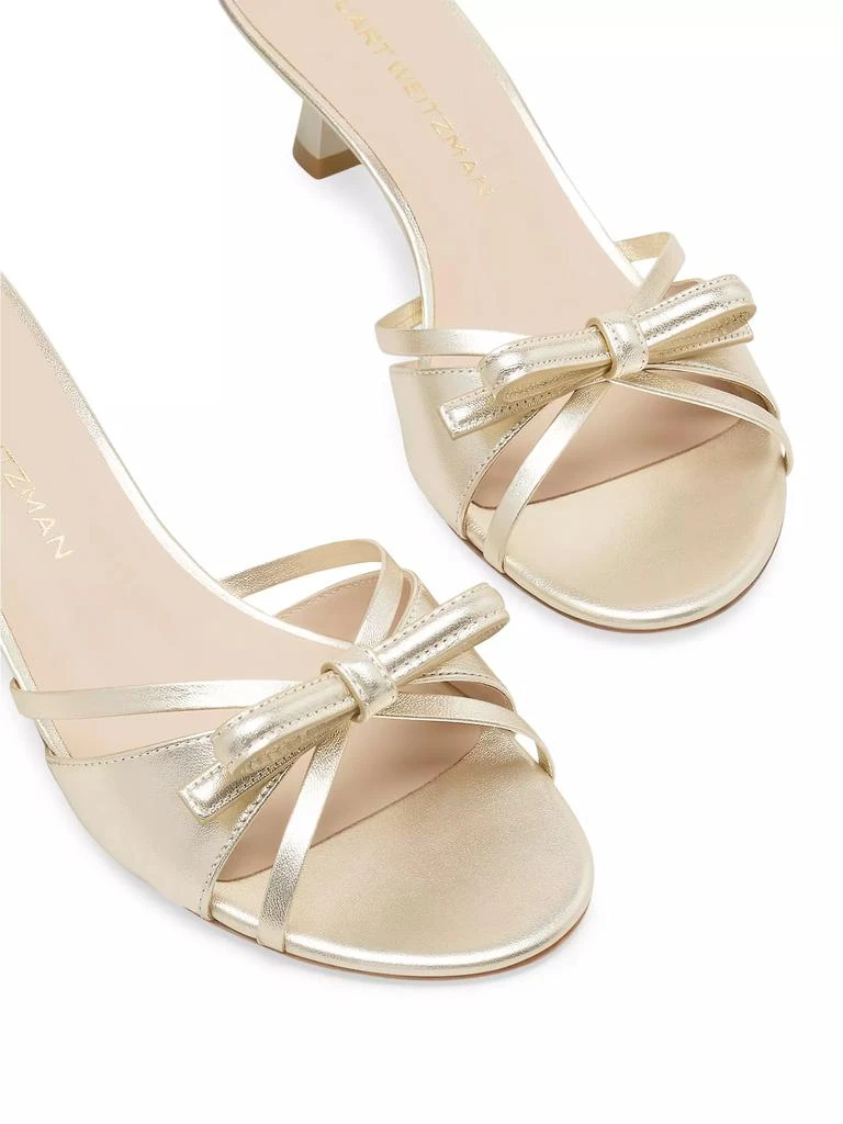 Stuart Weitzman Felicity 50MM Metallic Leather Sandals 4
