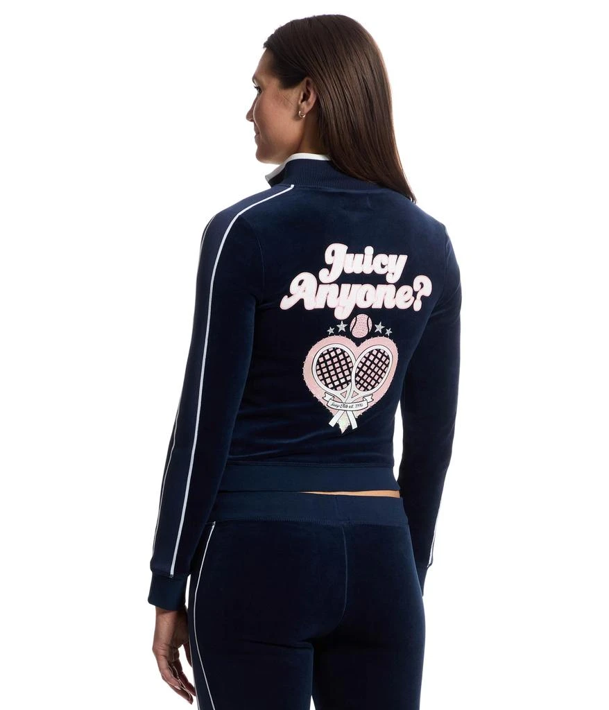 Juicy Couture Heritage Mock Neck Track Jacket with Back Graphic 3