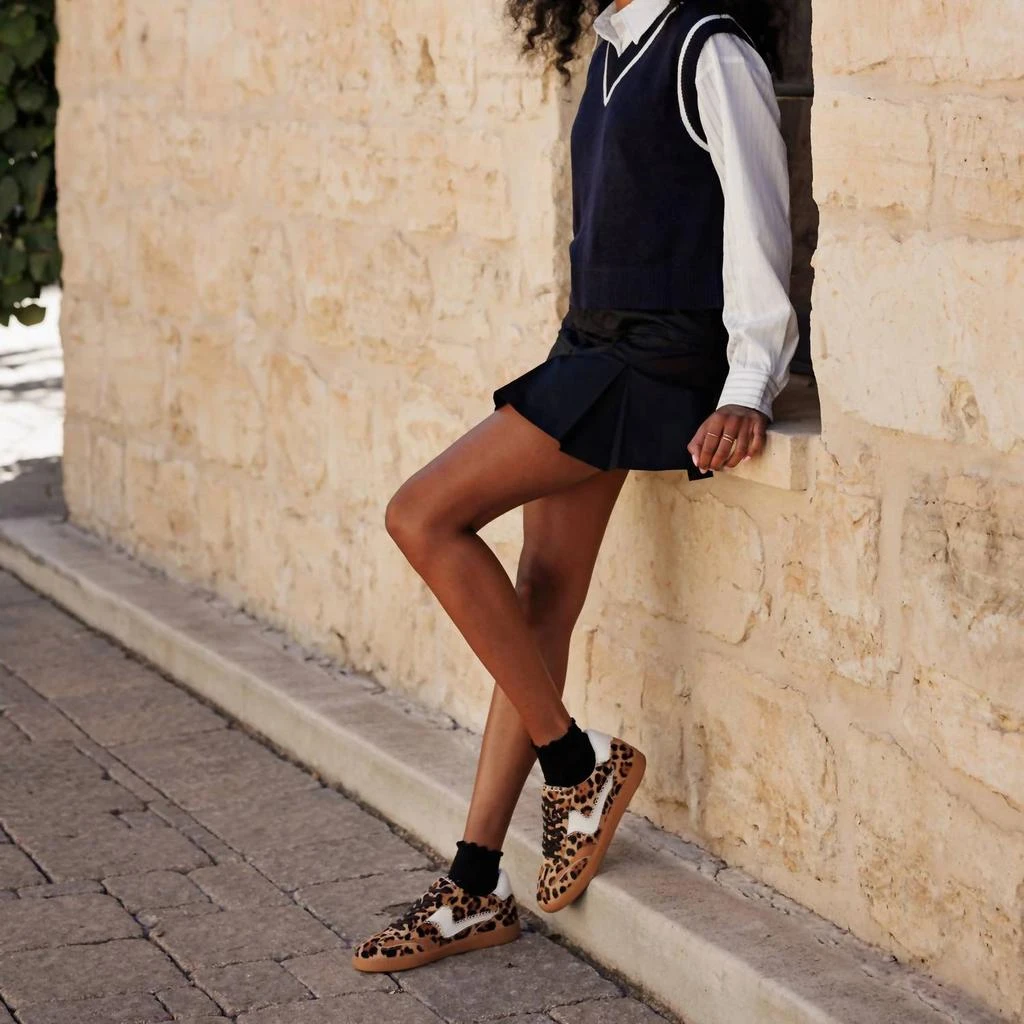 Dolce Vita Dolce Vita - Notice Stitch Sneakers Dk Leopard Calf Hair 6