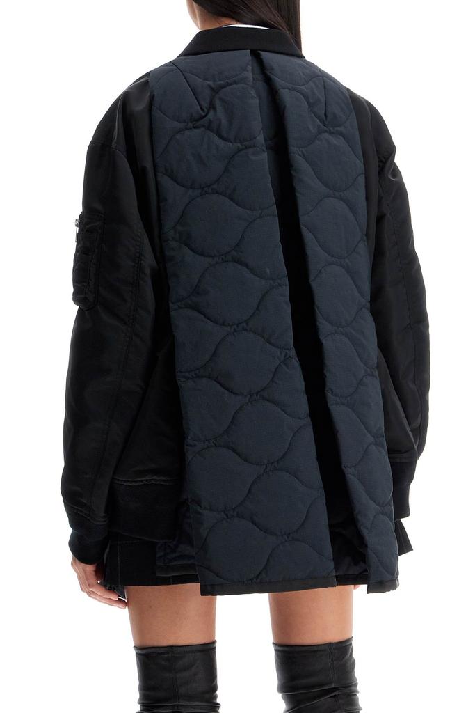 Sacai WOOL MELTON X NYLON TWILL QUILTED COAT - Coats